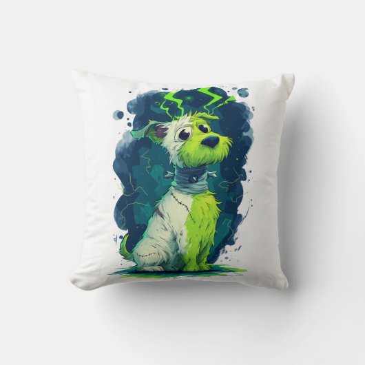 Coussin Monster Mutt � Chien de Halloween Mignon (Recto)