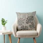 Coussin Monstera Art with Vertical Lines (Chaise)
