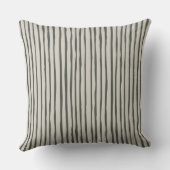 Coussin Monstera Art with Vertical Lines (Verso)