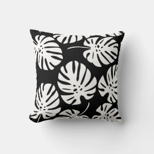 Coussin Monstera coloré Feuilles Floral Abstrait