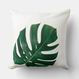 Coussin Monstera Leaf conception de l'île - Tropical Green