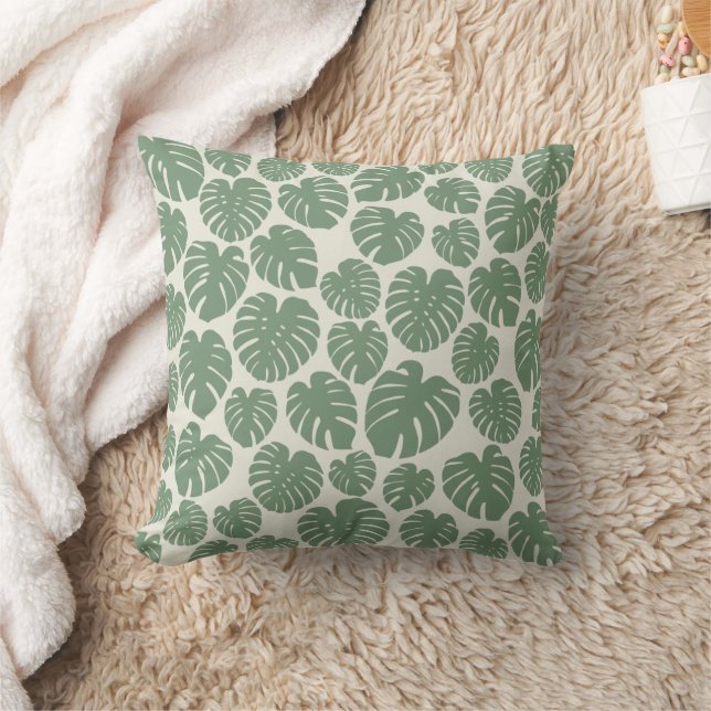 Coussin Monstera - Vert (Couverture)