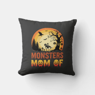Coussin Monstres d'Halloween Maman de la famille squelette