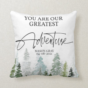 Coussin Montagne, forêt, Aventure, Décor de pépinière