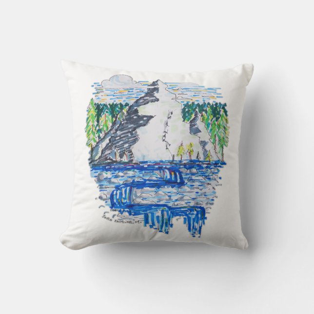 Coussin Montagne fraîche (Recto)