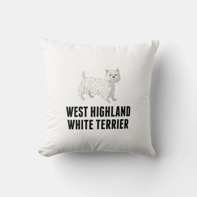 Coussin Montagne Terrier blanc occidentale (Recto)