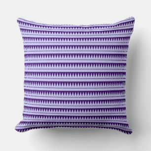 Coussin Montagnes aztèques - Bleu poudre sur violet foncé