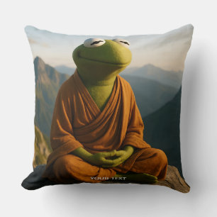 Coussin Montagnes de grenouille de moine fantaisistes mign