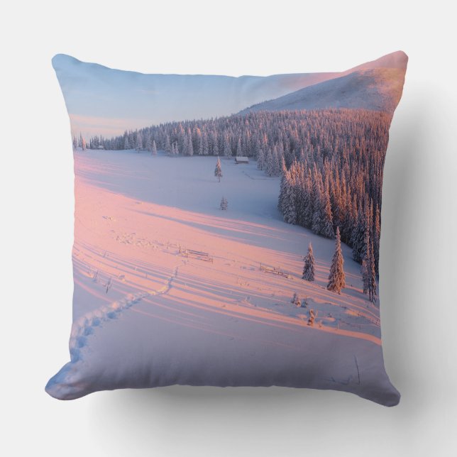 Coussin Montagnes neigeuses (Recto)