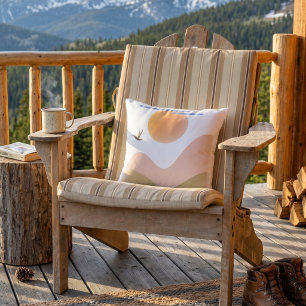 Coussin Montagnes pastel minimalistes 