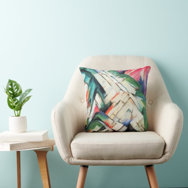 Coussin Montagnes (Paysage) par Franz Marc, Art Vintage (Chaise)