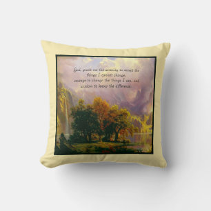 Coussin Montagnes Rocheuses Prière de Sérénité