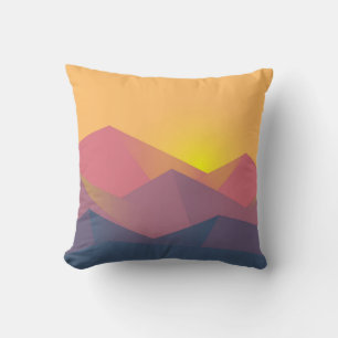 Coussin Montagnes Rustiques minimaliste géométrique