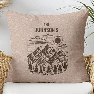 Coussin Montagnes Rustiques Modernes Personnalisées