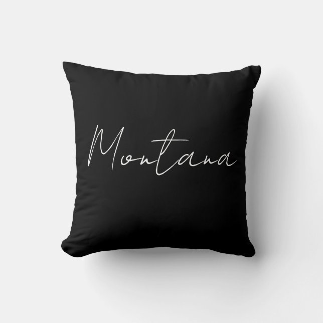 Coussin Montana Noir avec blanc (Recto)