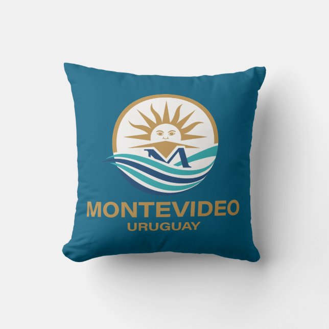 Coussin Montevideo Uruguay Amérique du Sud (Recto)