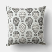 Coussin montgolfières I noir (Verso)