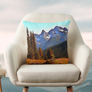 Coussin Monts Cascade au soleil d'or
