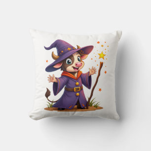 Coussin Moo-Gician la vache sorcière