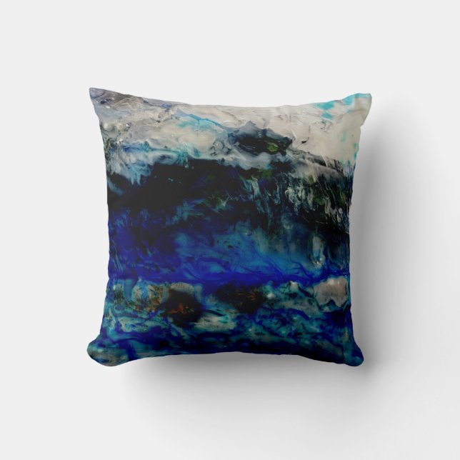 Coussin Moody abstrait Storm Nuages peinture (Recto)