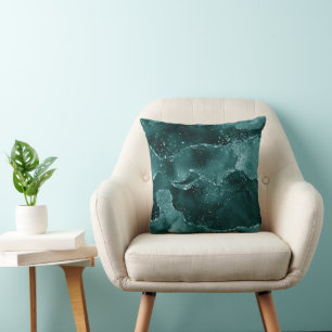 Coussin Moody Agate   Turquoise Vert Malachite Riche Joyau