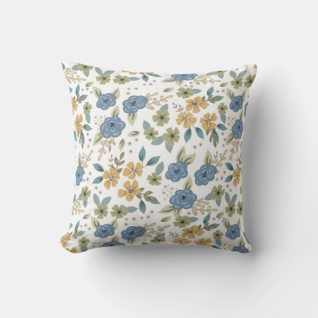 Coussin Moody Blues Floral Thlow Pillow (Recto)