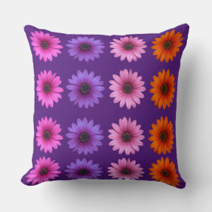 Coussin Moody Modern Winter Botanical Christmas violet