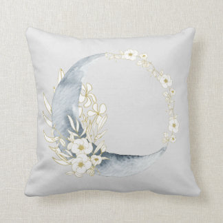 Coussin Moon Magic Crescent Moon & Floral Moon