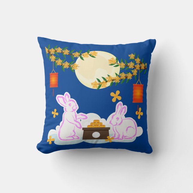 Coussin Moon Rabbit Mooncake Osmanthus (Recto)