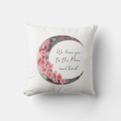 Coussin Moon Spring Flower Girl Boho Nursery (Recto)