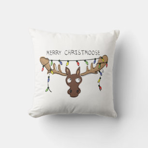 Coussin Moose Cute Funny Noël