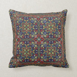 Coussin Moquette orientale colorée