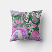 Coussin mordern rose, violet et gris. (Verso)
