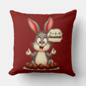 Coussin More Chocolate – Funny Easter Bunny - almofada (Recto)