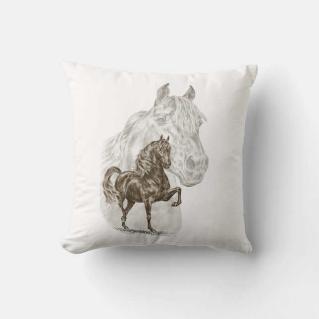 Coussin Morgan Horse Art (Recto)