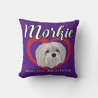 Coussin Morkie - Petit chien, grande attitude - 3