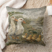 Coussin Morning Commute Whimsical Farmhouse Duck Rainy Day (Couverture)
