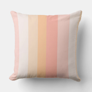Coussin Morning Dew rayures rose et jaune