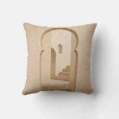 Coussin Moroccan Arch Throw Pillow | Neutral Riad Decor (Verso)