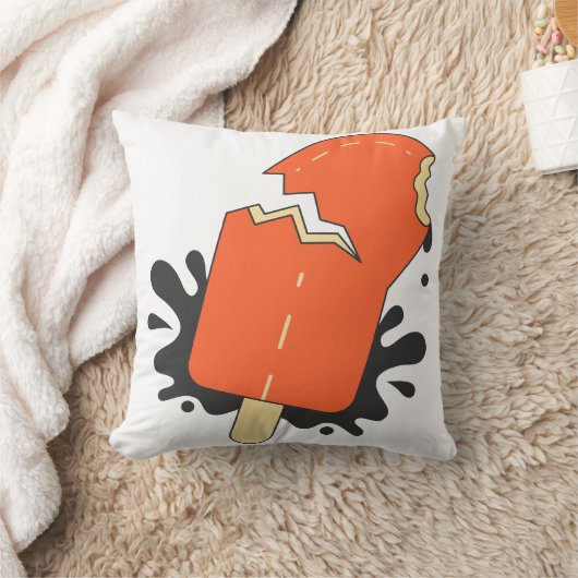 Coussin Morsure d'été enjouée, vibrations de popsicle auda (Couverture)