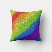Coussin Mosaic Abstrait Rainbow Design - (Verso)