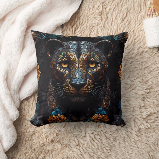 Coussin Mosaic Leopard Majesty (Couverture)