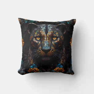 Coussin Mosaic Leopard Majesty