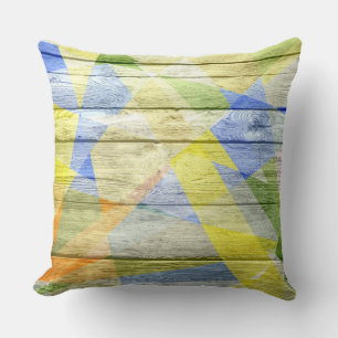 Coussin Mosaïque Abstrait Pastel Wood #2