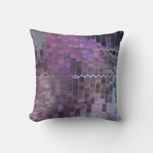 Coussin Mosaïque brillante : Abstraite brillante multicolo