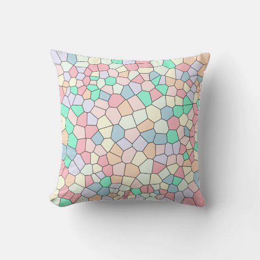 Coussin Mosaïque cellulaire pastel (Recto)