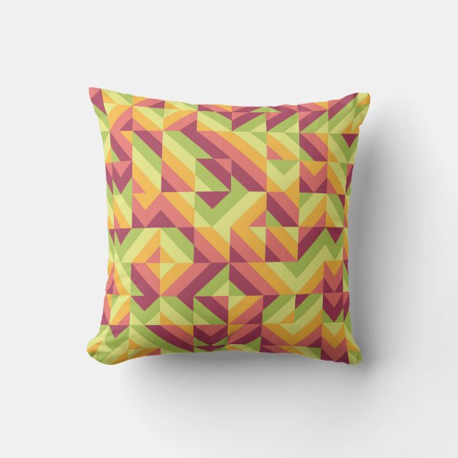 Coussin Mosaïque Chevron de récolte (Recto)