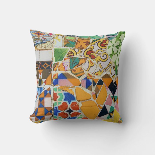 Coussin Mosaïque de Gaudi (Recto)