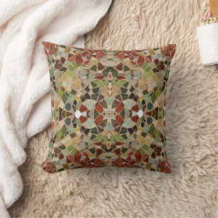 Coussin mosaïque de la terre verte