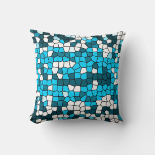 Coussin Mosaïque de Mirage Bleu